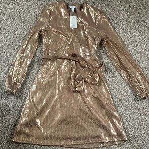 💛 NWT Bronze sparkle dress